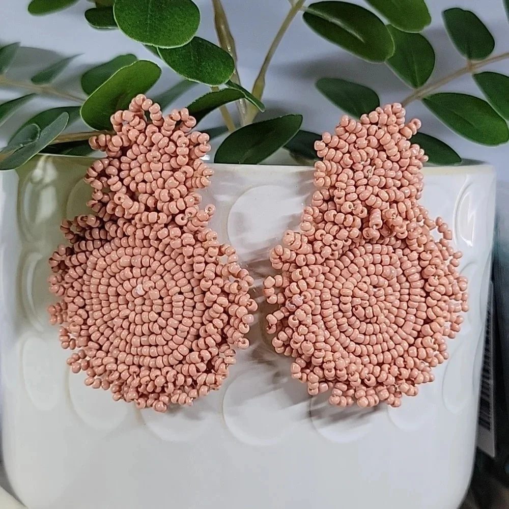 🔥LAST PAIR🔥 Seed Bead Embellished Drop Earrings